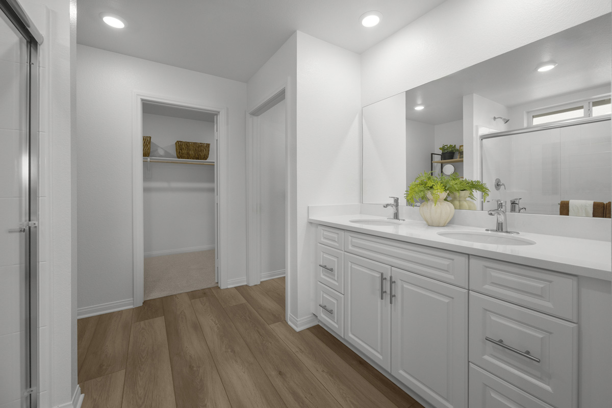 White thermofoil cabinets