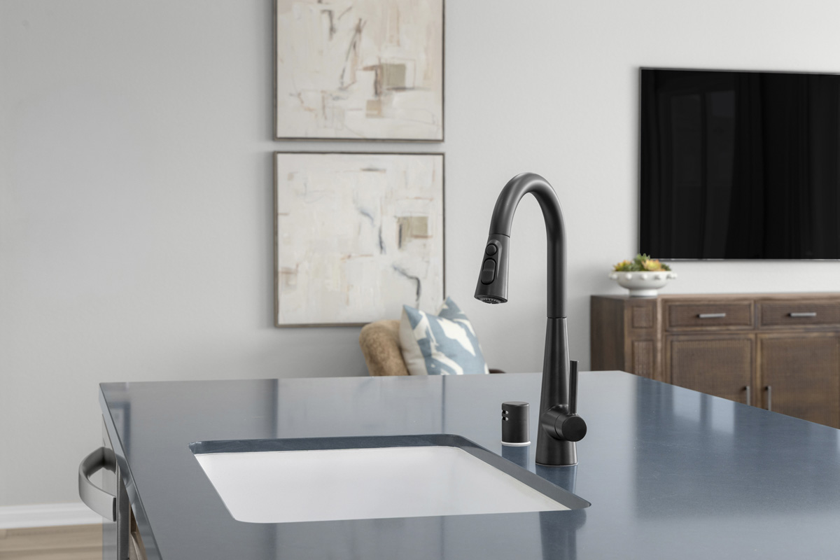 Optional matte white kitchen sink