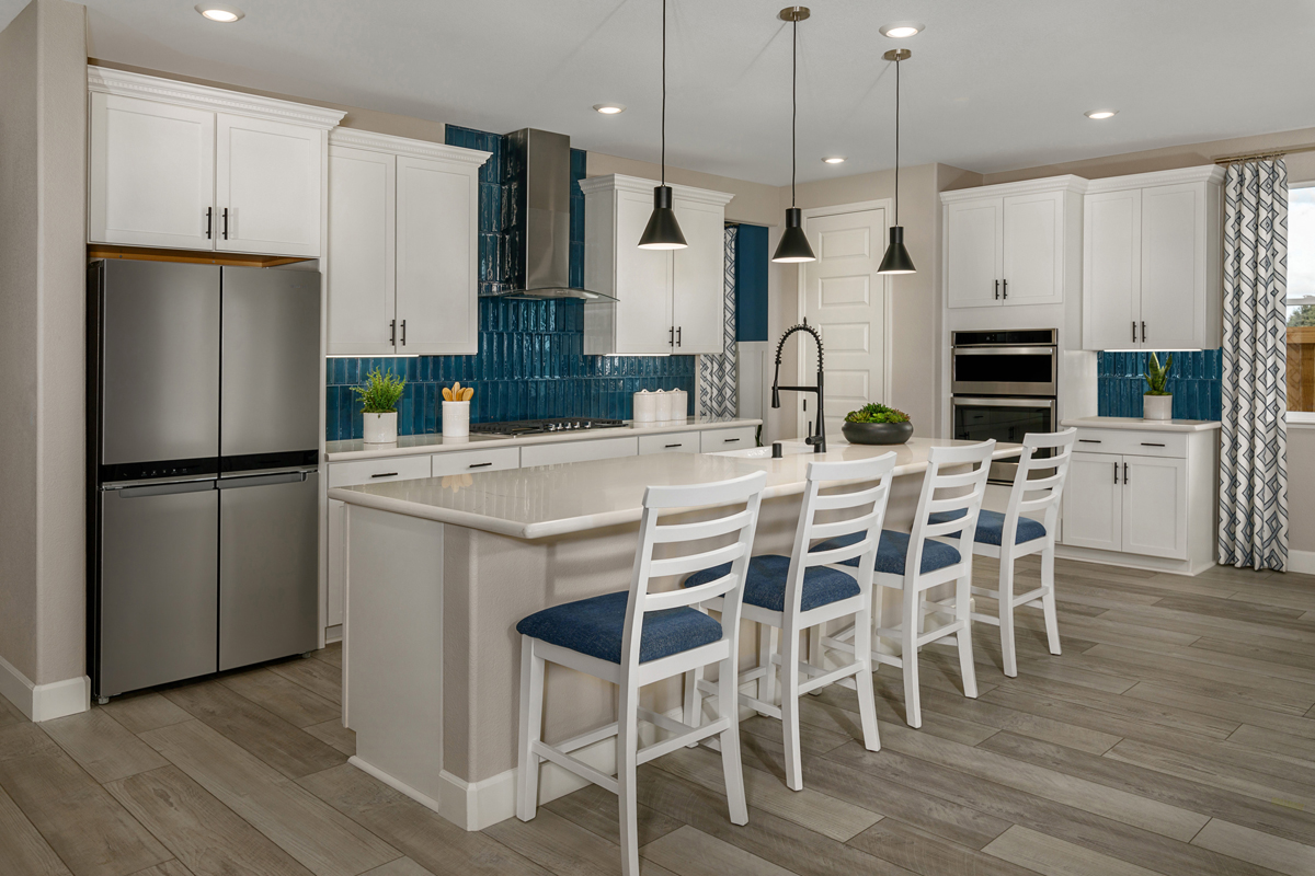 KB model home kitchen in Turlock, CA