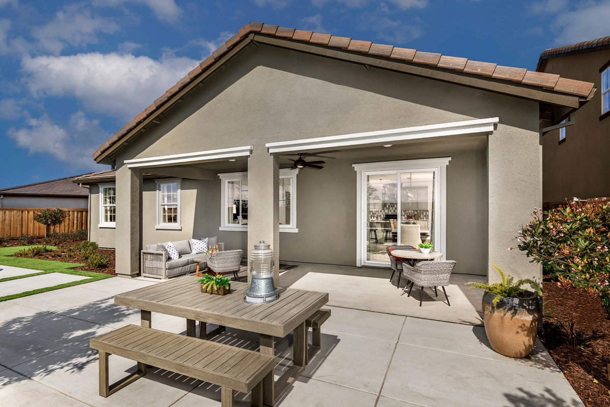 New Homes in Lathrop, CA - Riverchase at Stanford Crossing Plan 2293 Back Patio
