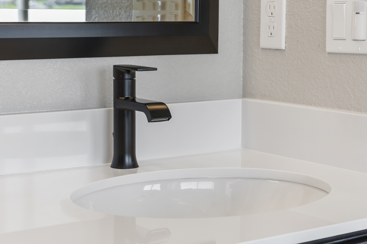 Matte black faucet