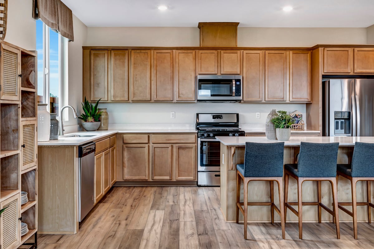 Open kitchen with island