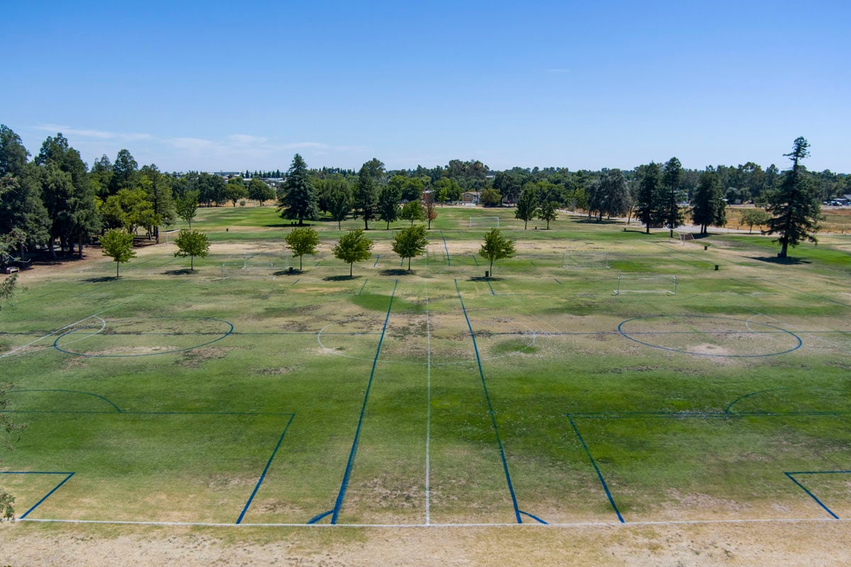 Sports fields at Cherry Island Sports Complex