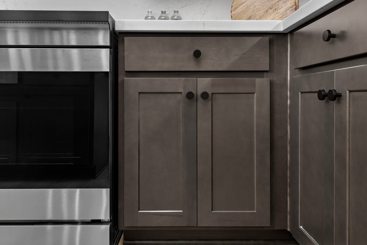 Matte black cabinet knobs