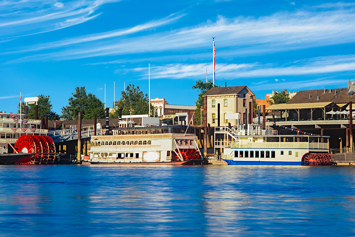Short drive to Old Sacramento Waterfront