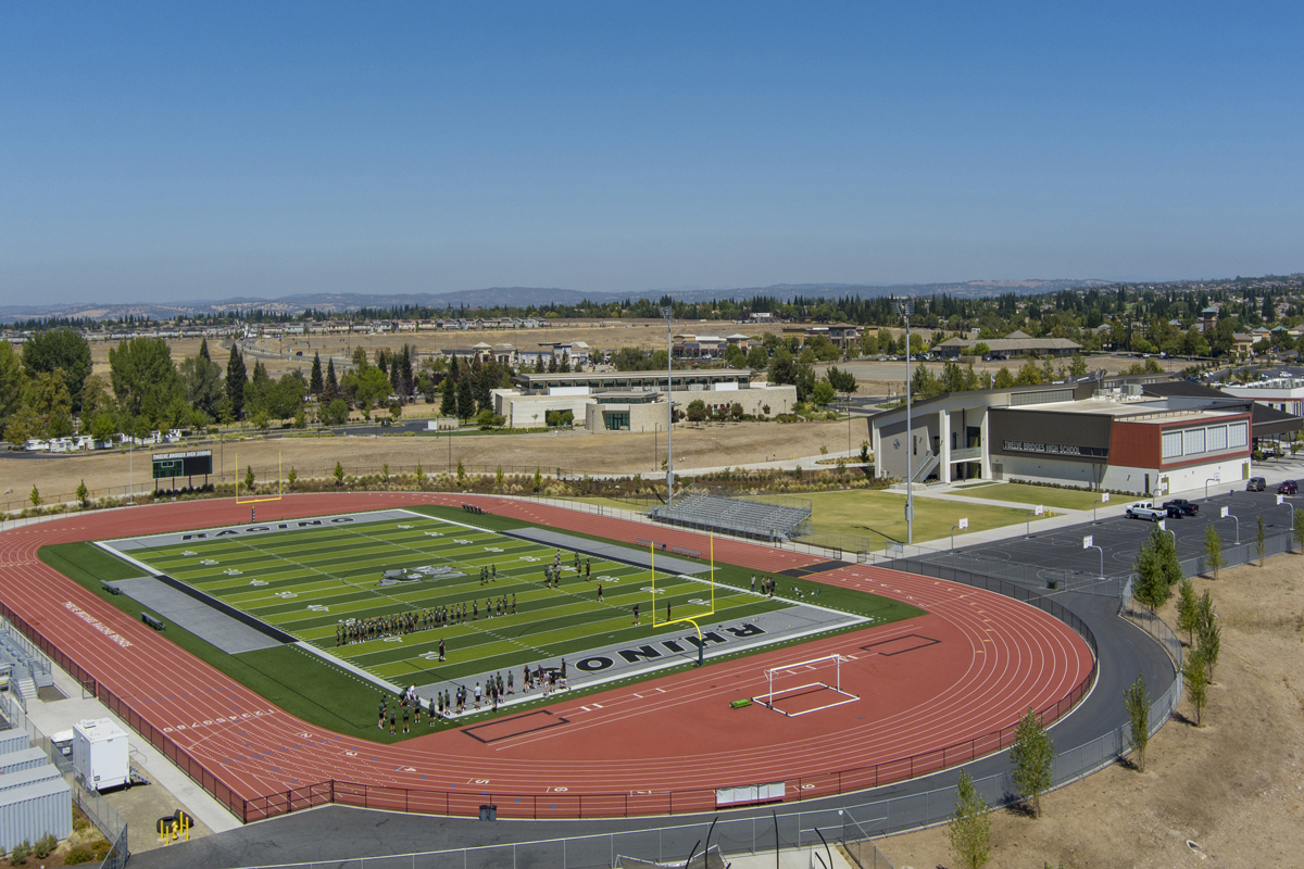 Twelve Bridges High School football field and track