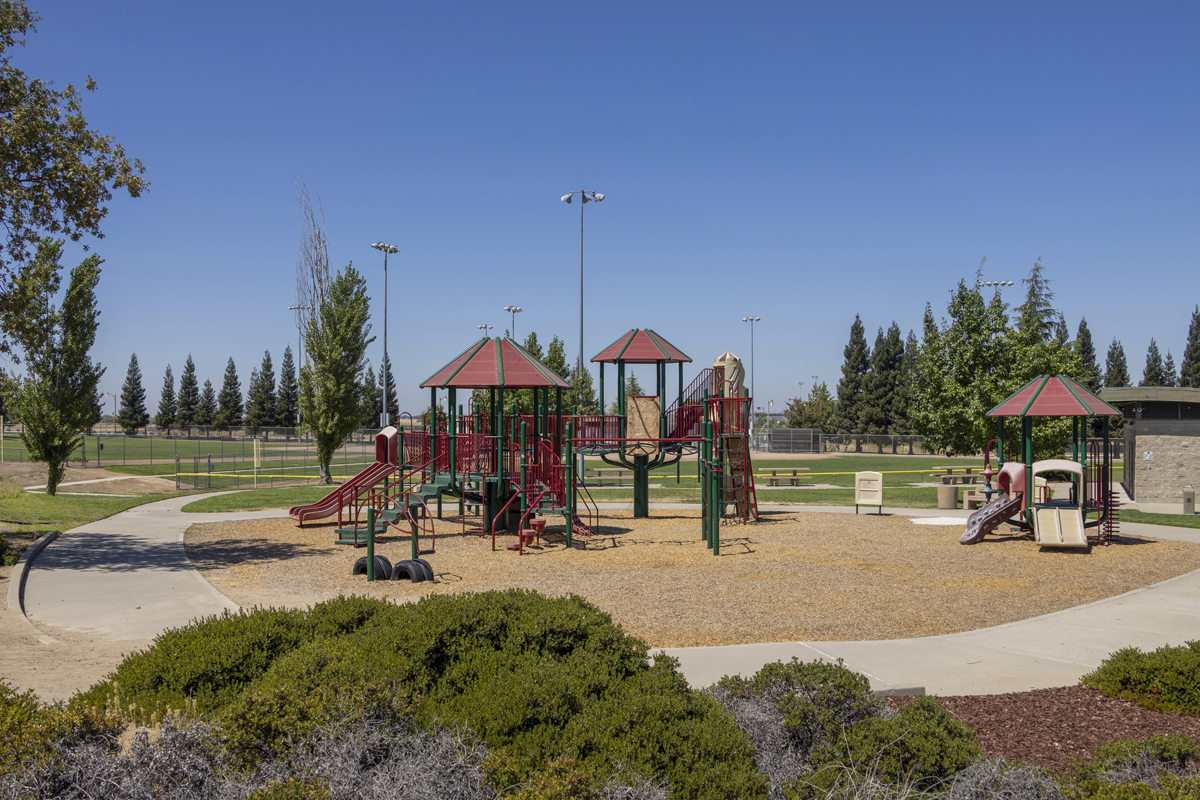 Near Wilson Park, with sports fields, a playground and picnic area