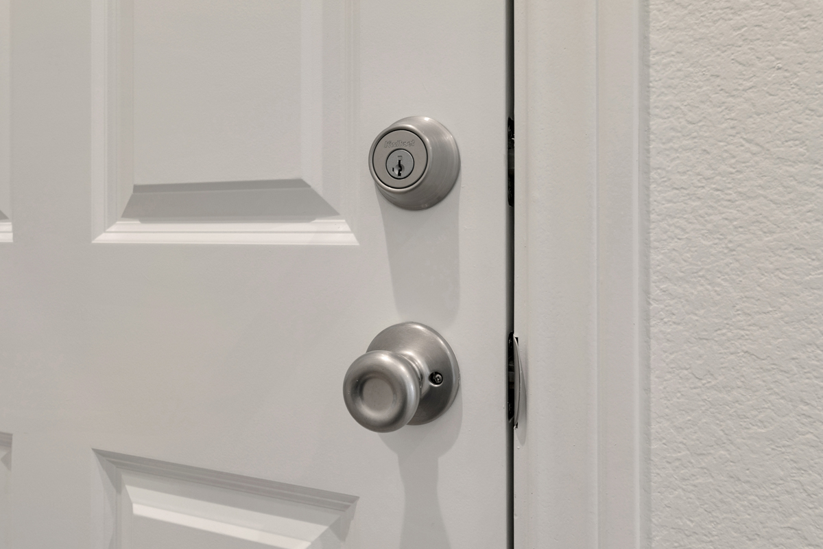 Interior door hardware with antimicrobial technology
