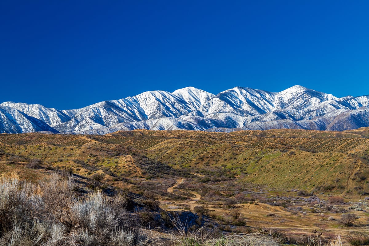 Close to local San Bernardino mountains