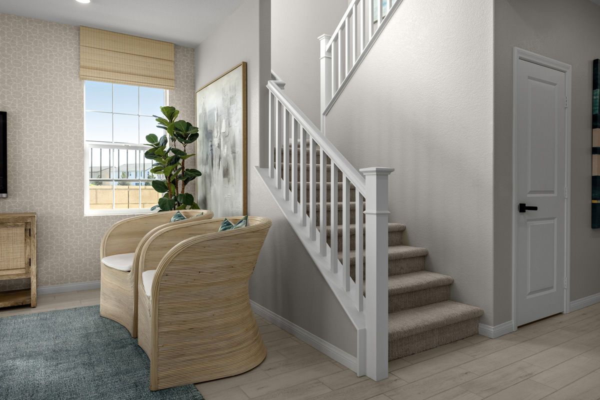 Optional all open stair rail system