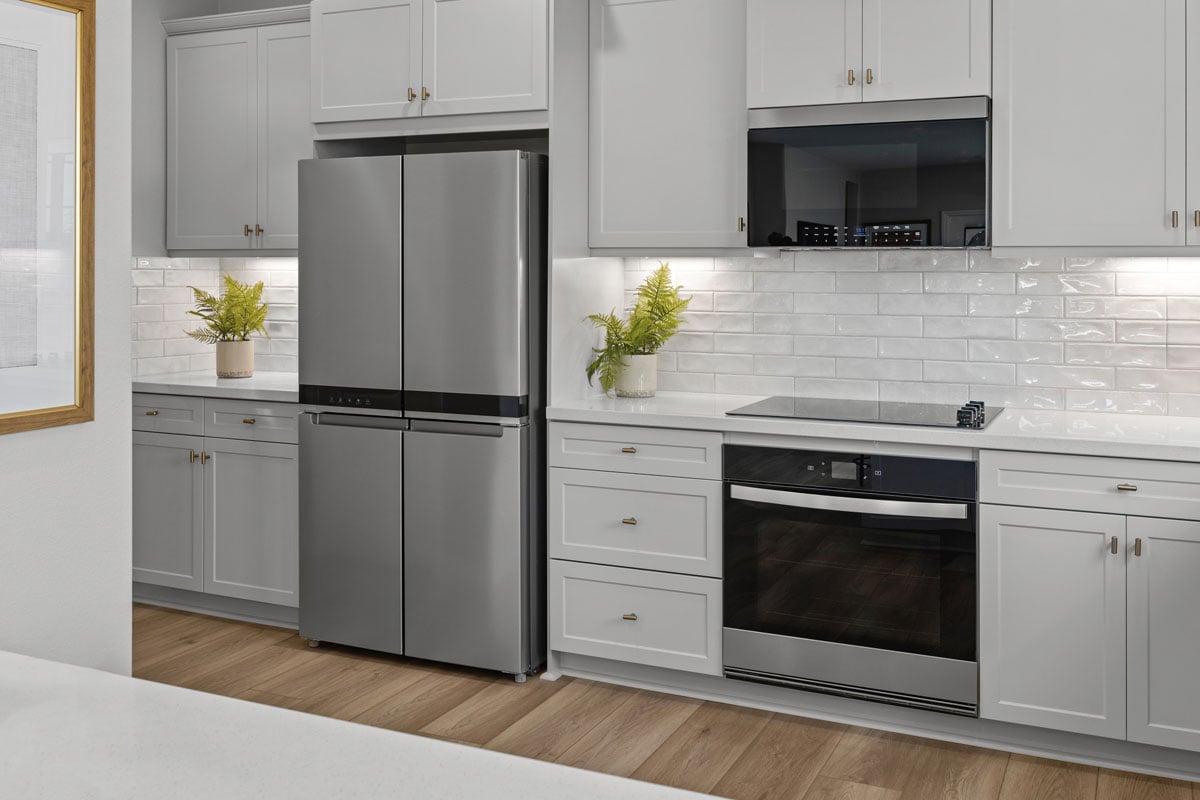 Optional custom tile backsplash