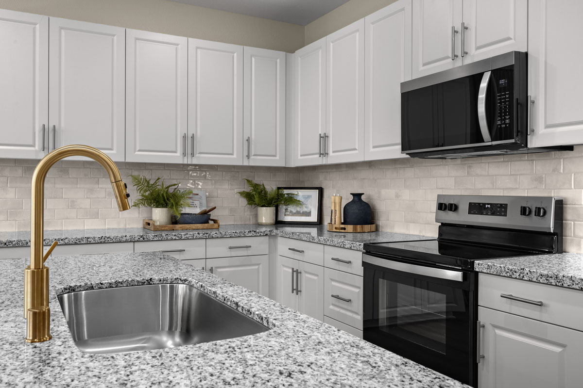 Stainless steel kitchen appliances