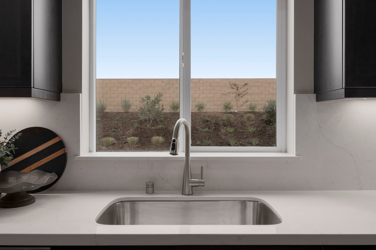 Optional brushed nickel plumbing fixtures