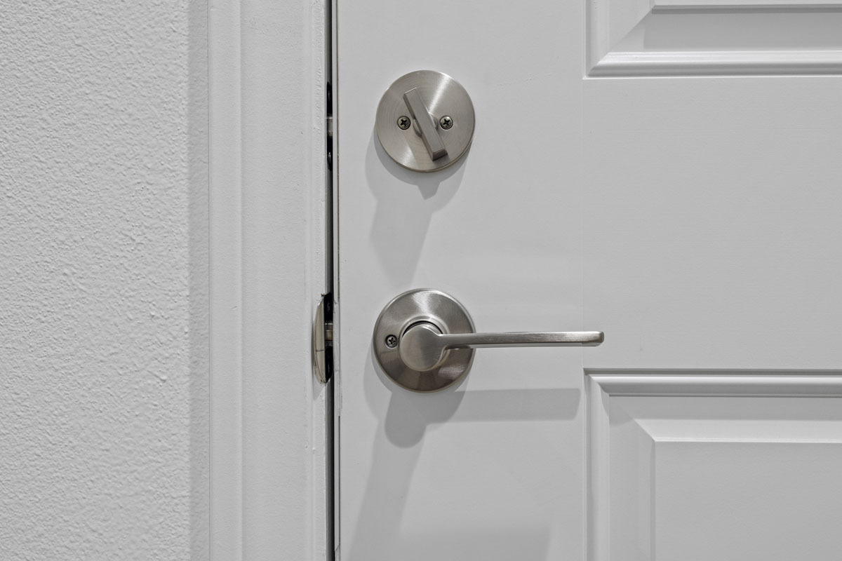 Upgraded satin nickel interior door hardware