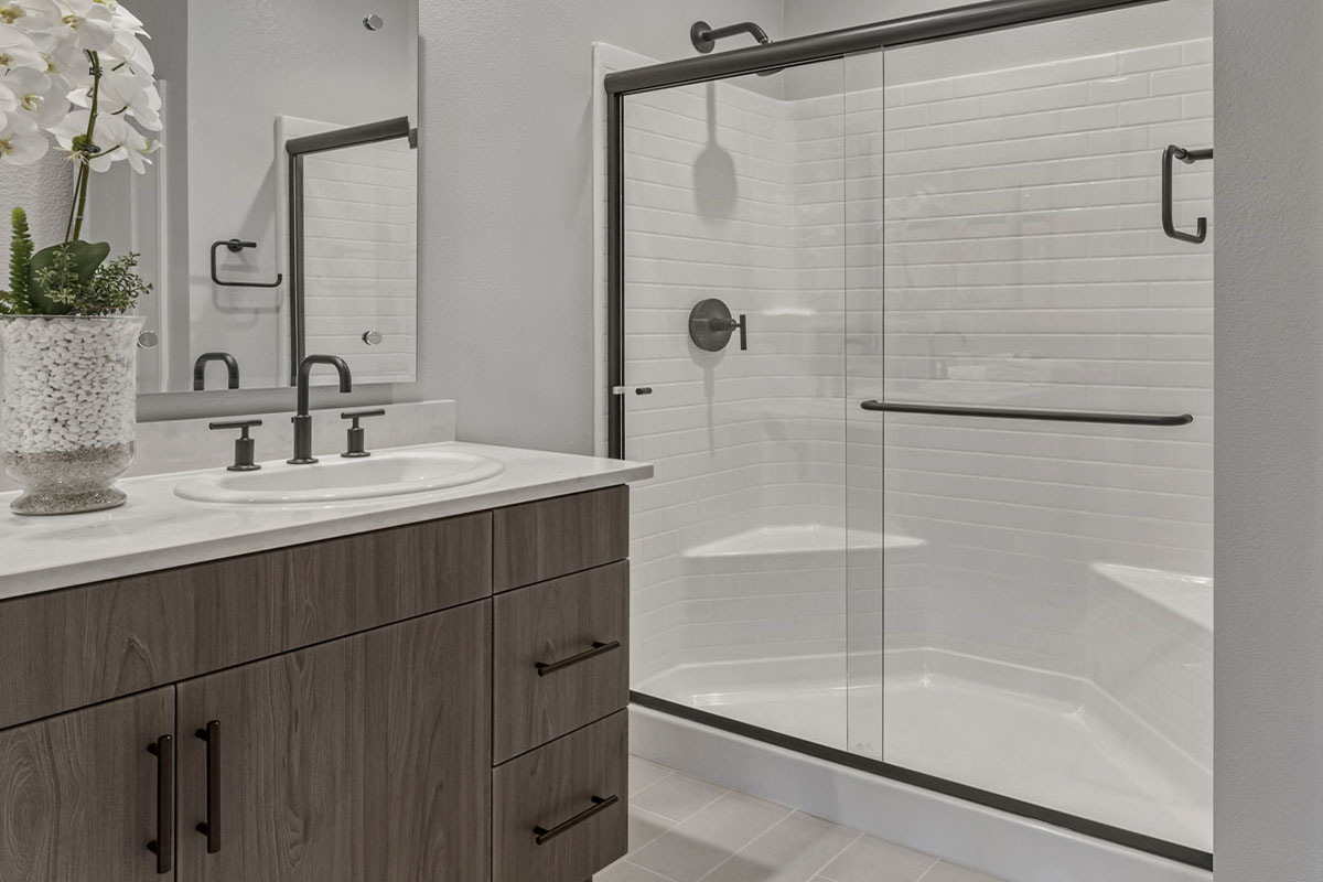 Included full shower with upgraded frame