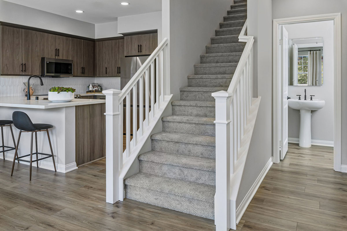 Included open rail stair system