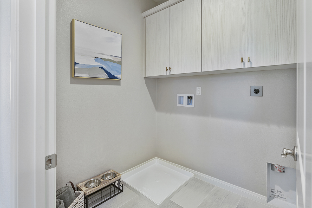 Upgraded laundry room cabinets