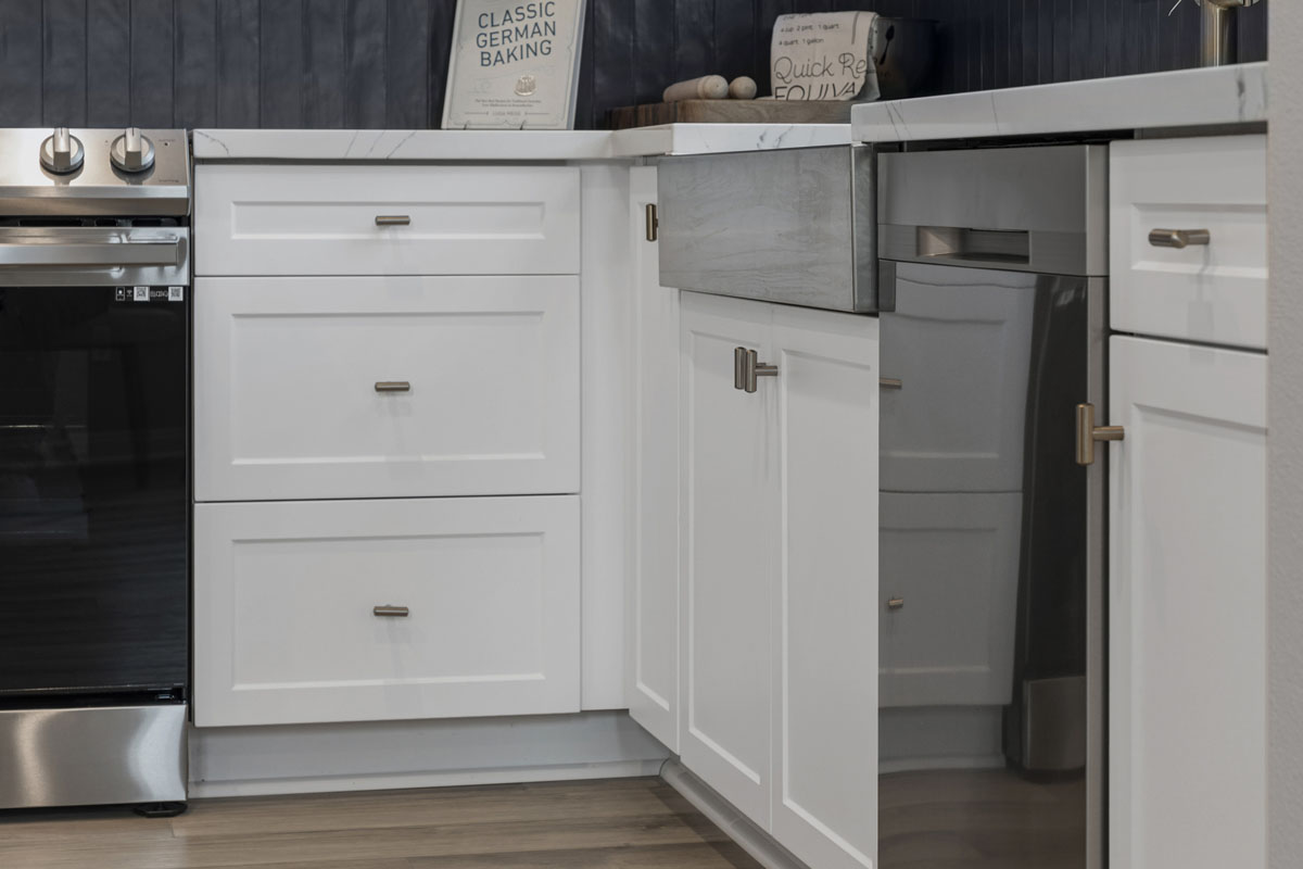 Optional shaker door cabinets