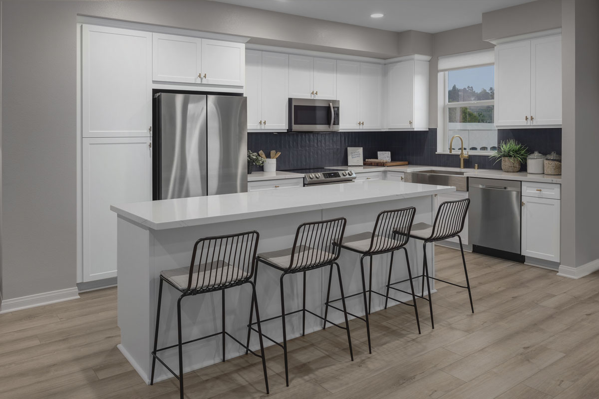 KB model home kitchen in Lemon Grove, CA