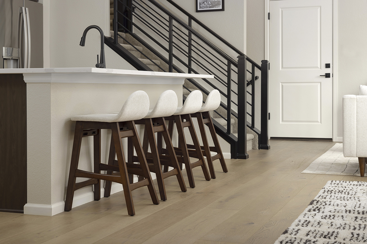 Luxury vinyl plank flooring at great room