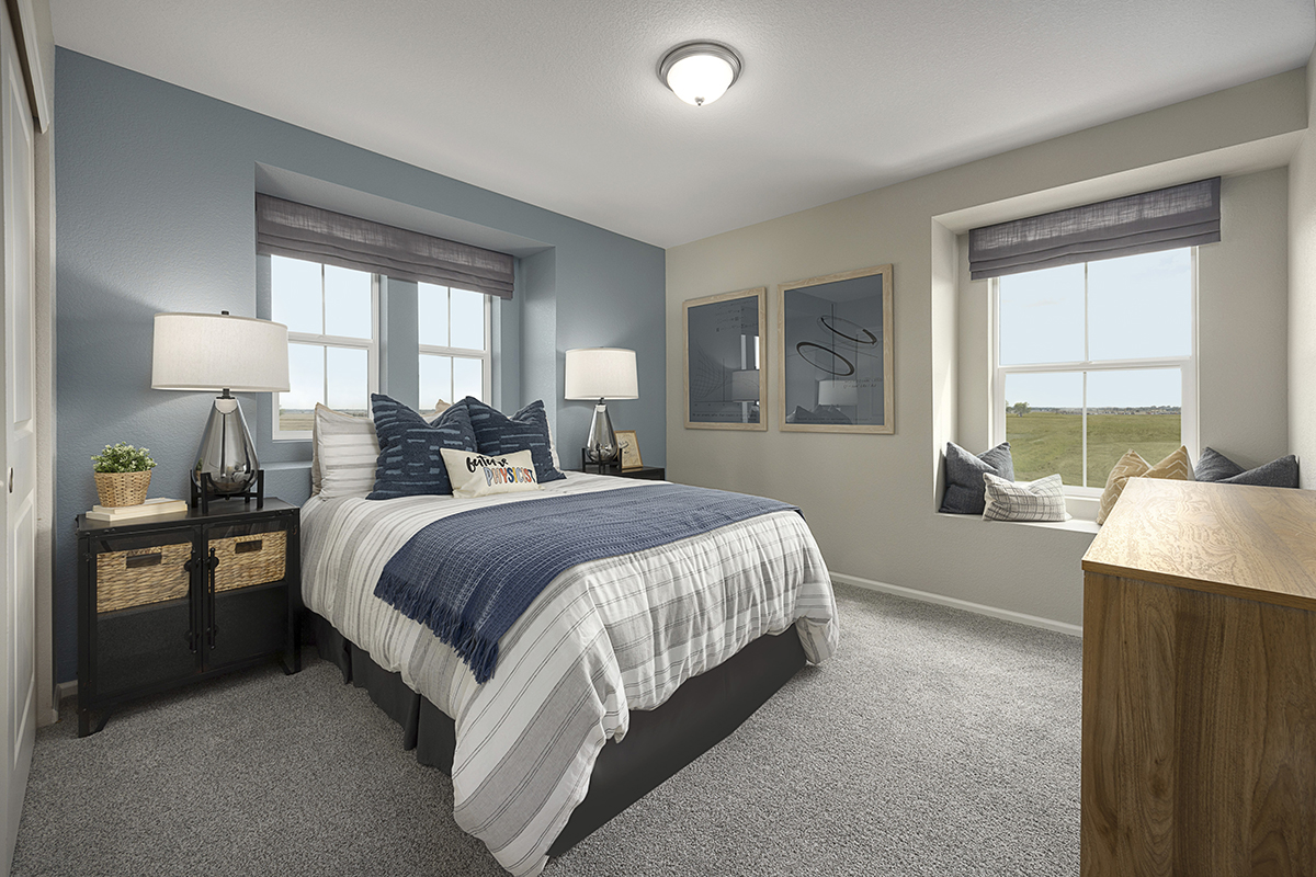 Low-VOC carpeting at bedrooms