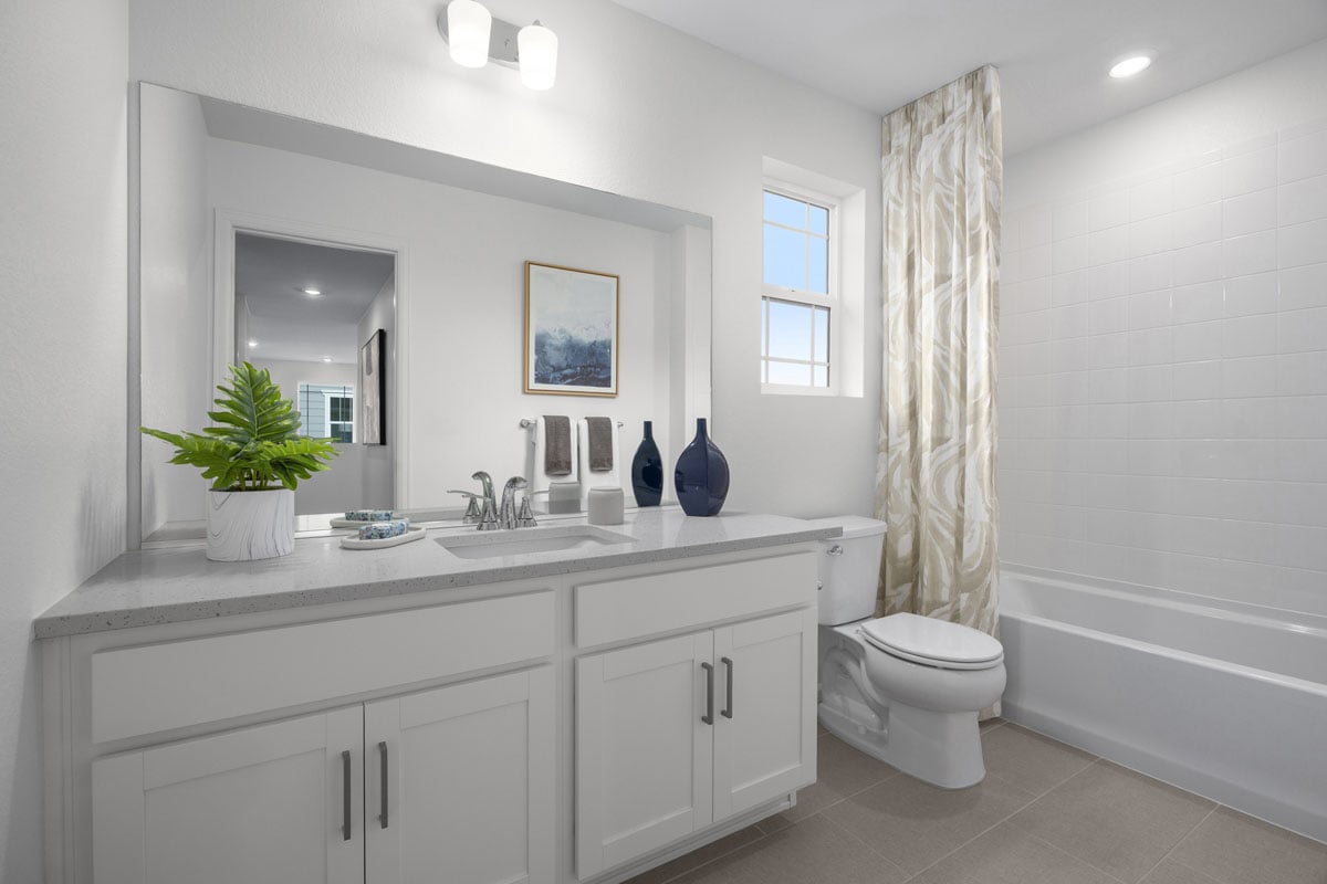 Extended vanity at bath 2