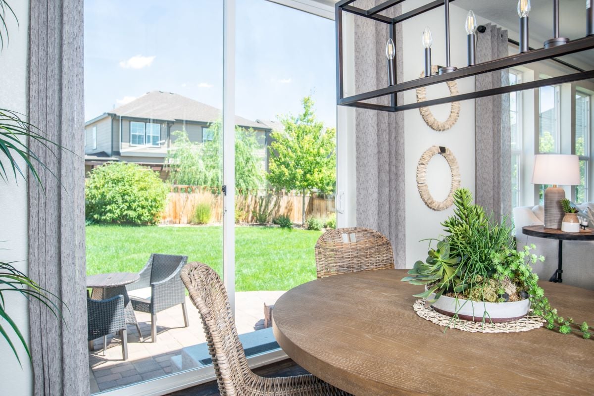 Dining room leading out to patio