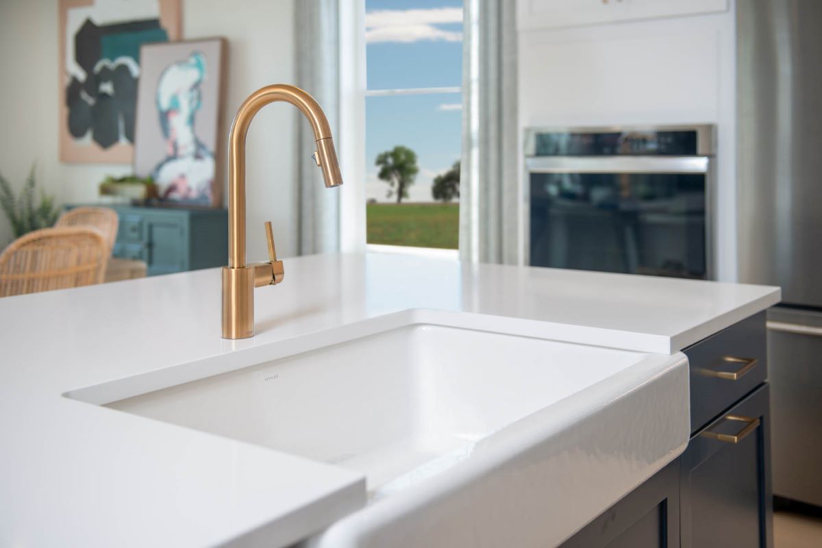 Kitchen sink with WaterSense® labeled faucets