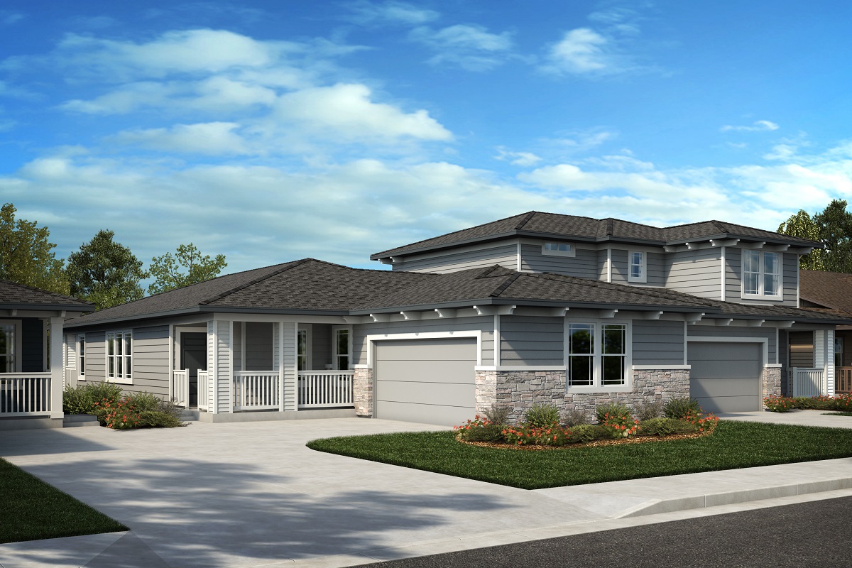 New Homes in Castle Rock, CO - Azure Villas at The Meadows Plan 1738 & Plan 1844 - Elevation 25C