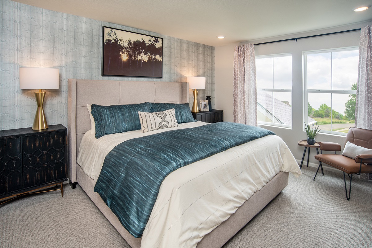 New Homes in Arvada, CO - Candelas Villas Plan 2025 Primary Bedroom