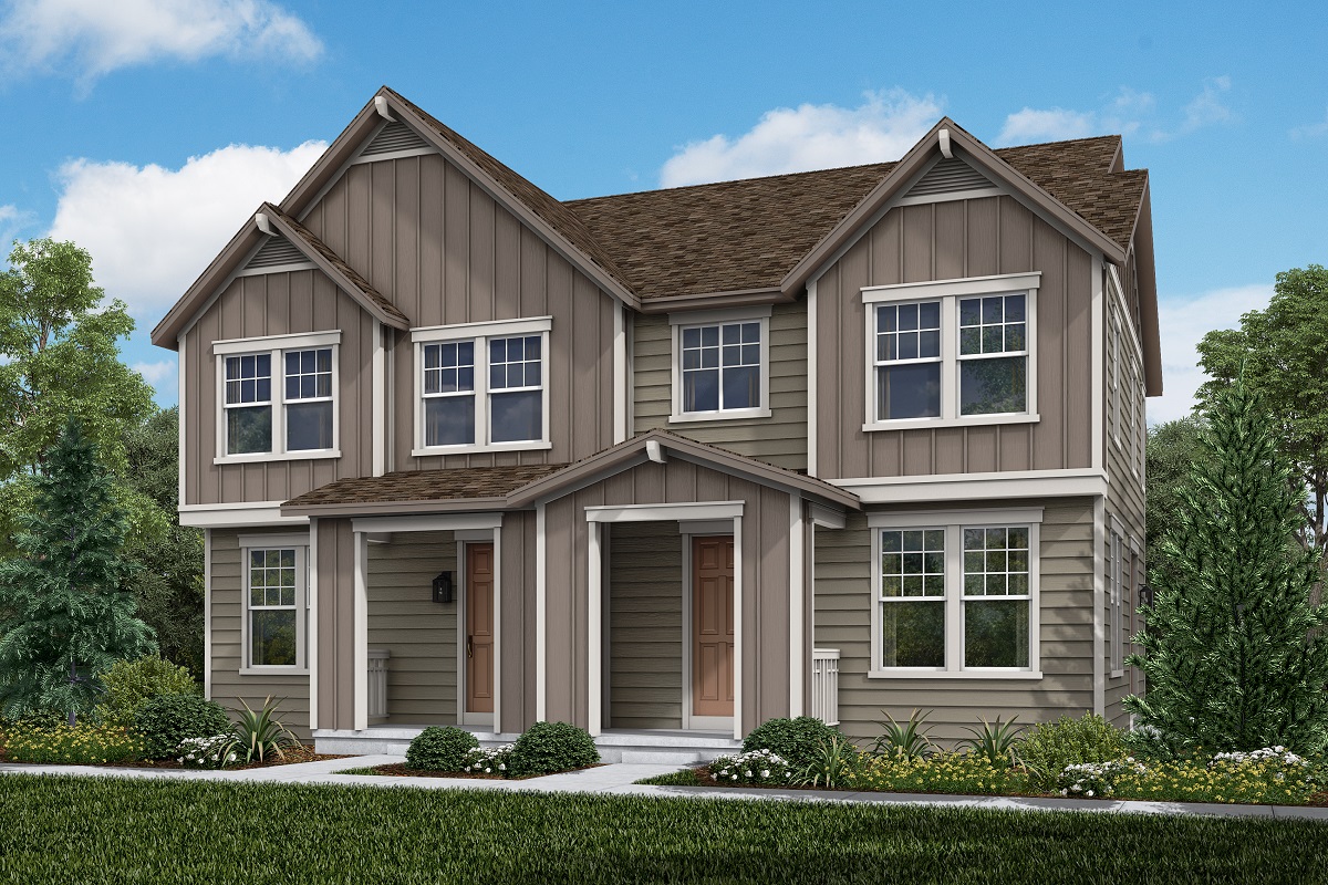 New Homes in Erie, CO - Colliers Hill Villas Plan 1671 & Plan 1671 Elevation 2B