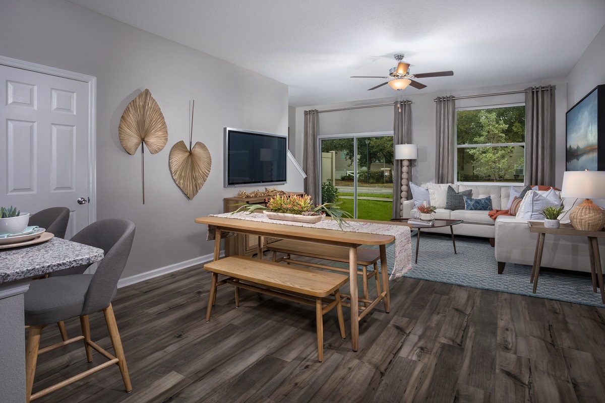 New Homes in Jacksonville, FL - Greenland Place Townhomes Plan 1155 Great Room