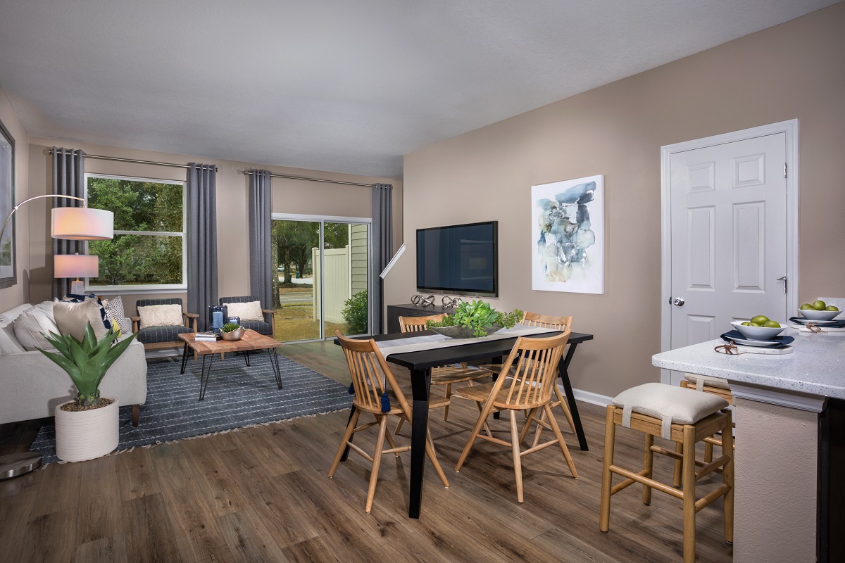 New Homes in Jacksonville, FL - Greenland Place Townhomes Plan 1359 Great Room