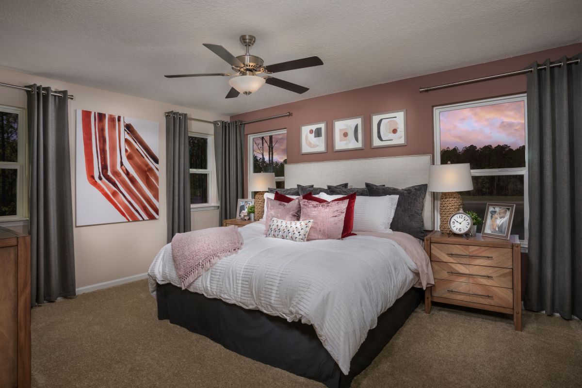 New Homes in Jacksonville, FL - Meadows at Oakleaf Townhomes The Griffith Primary Bedroom