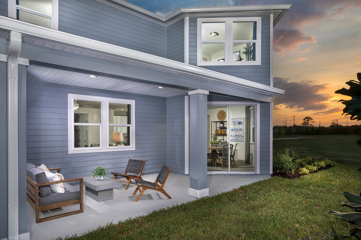 New Homes in Jacksonville, FL - Harbor Dunes Plan 2716 Rear Patio