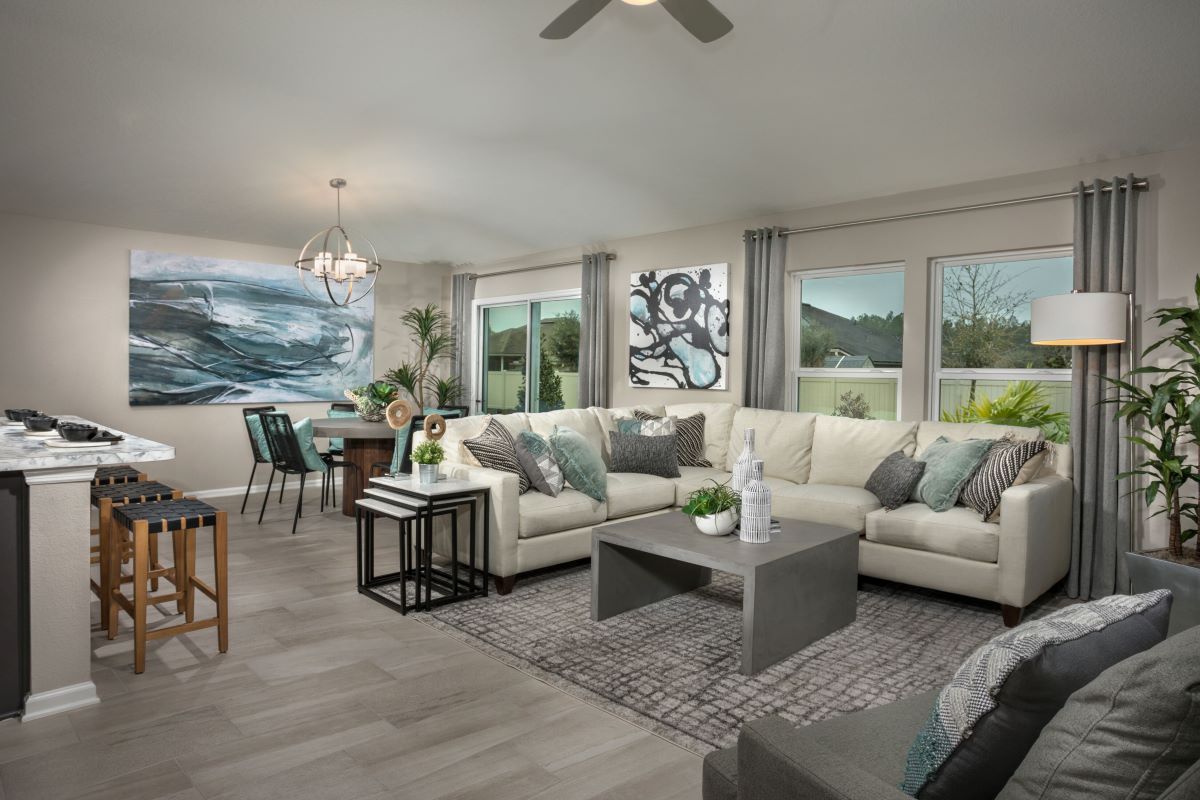 New Homes in Jacksonville, FL - Sandler Lakes The Berkley Great Room
