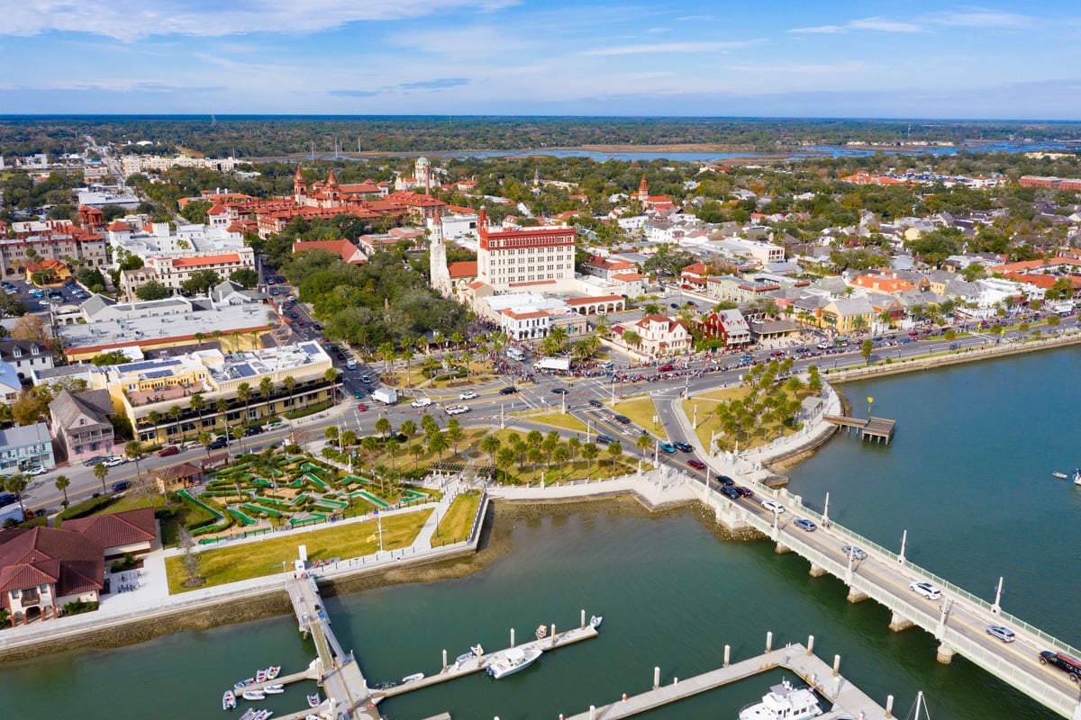 Short drive to downtown St. Augustine