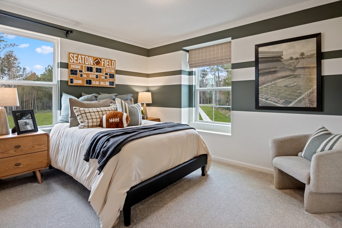 Spacious secondary bedrooms