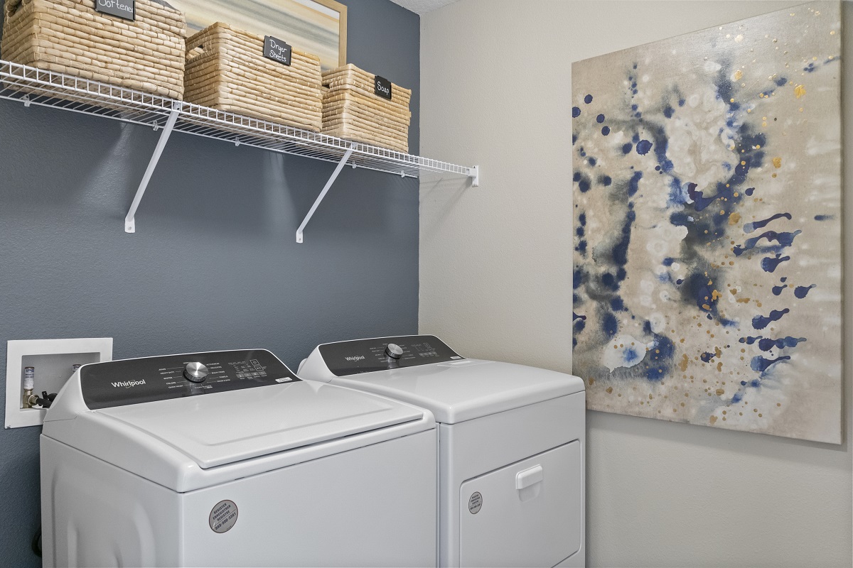Dedicated laundry room with garage access