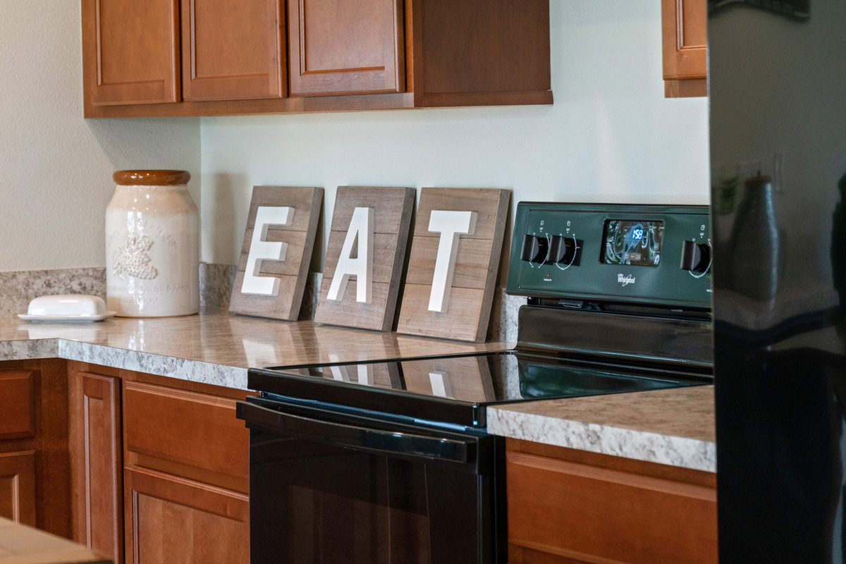 Shaker-style kitchen cabinets