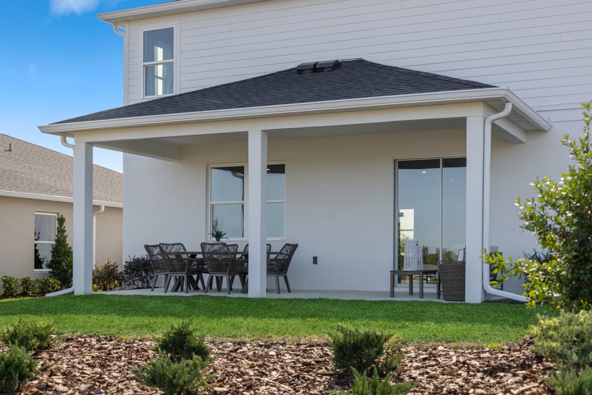 Extended covered patio