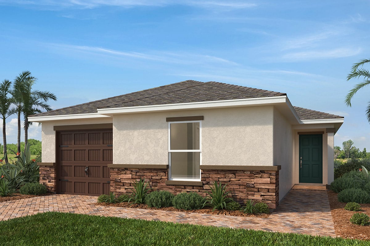 Exterior A with optional stone