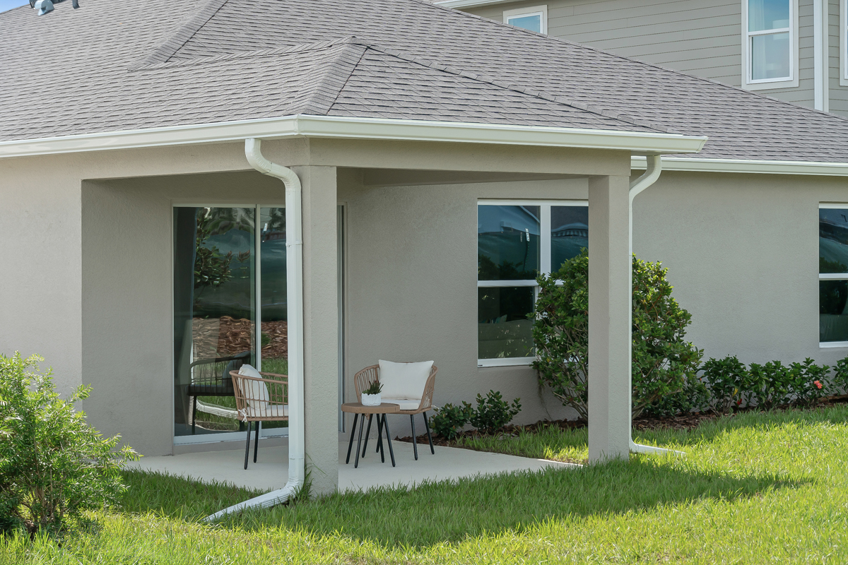 Covered back patio