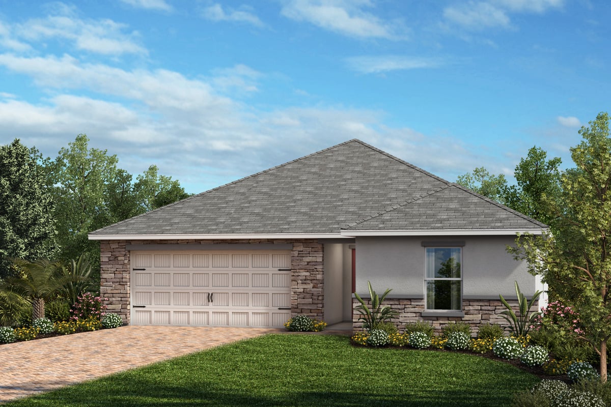 Exterior A with optional stone