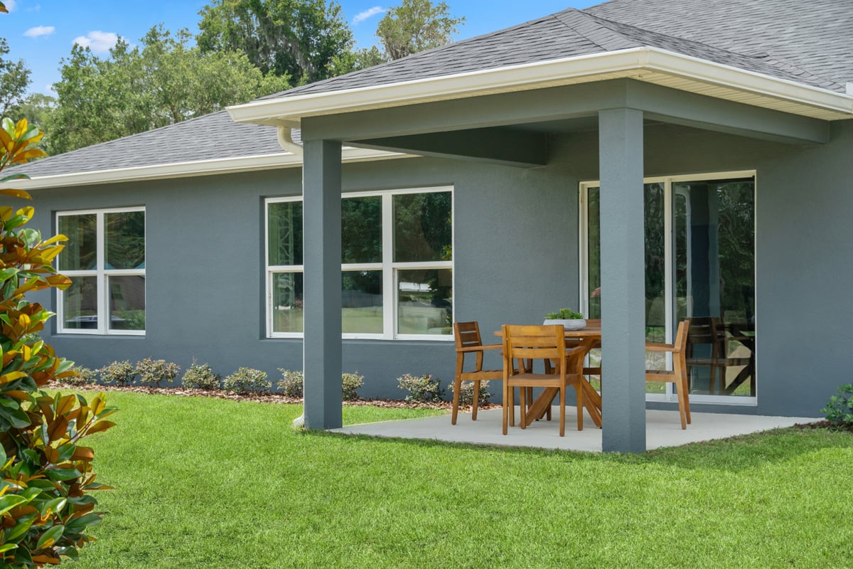 Covered back patio