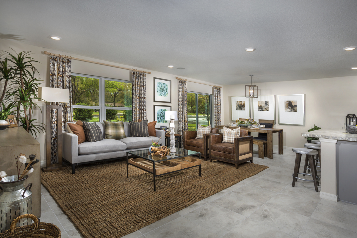New Homes in Minneola, FL - The Reserve at Lake Ridge II Plan 1541 Great Room