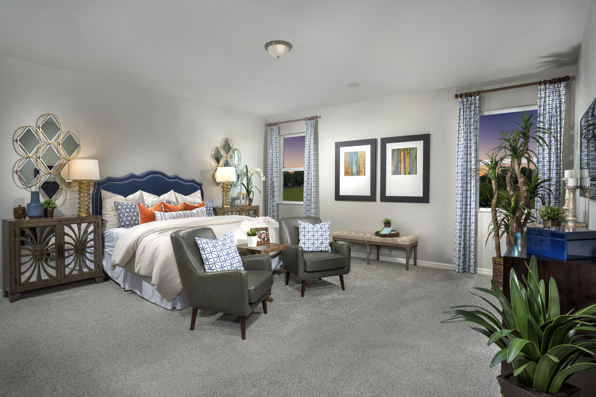 New Homes in Palm Bay, FL - Gardens at Waterstone Plan 2168 Primary Bedroom