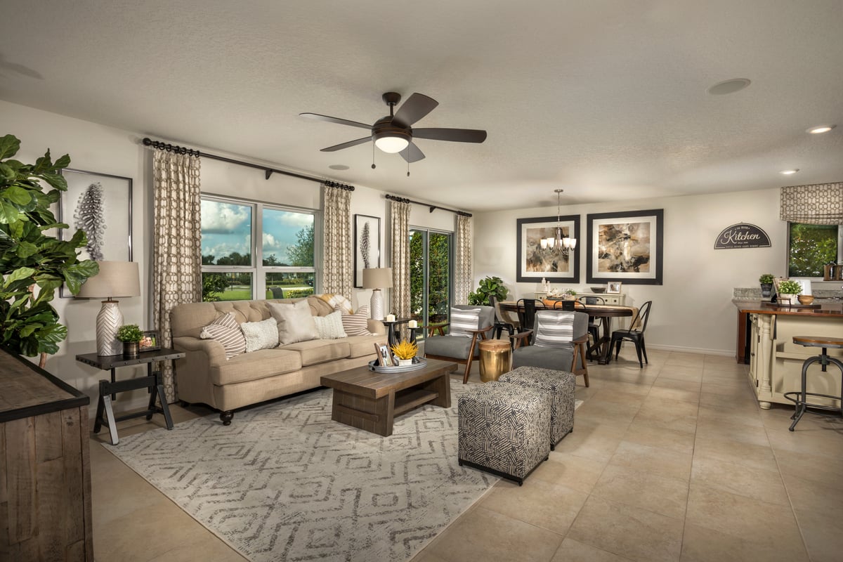 New Homes in Winter Haven, FL - Lake Lucerne Plan 1707 Great Room 