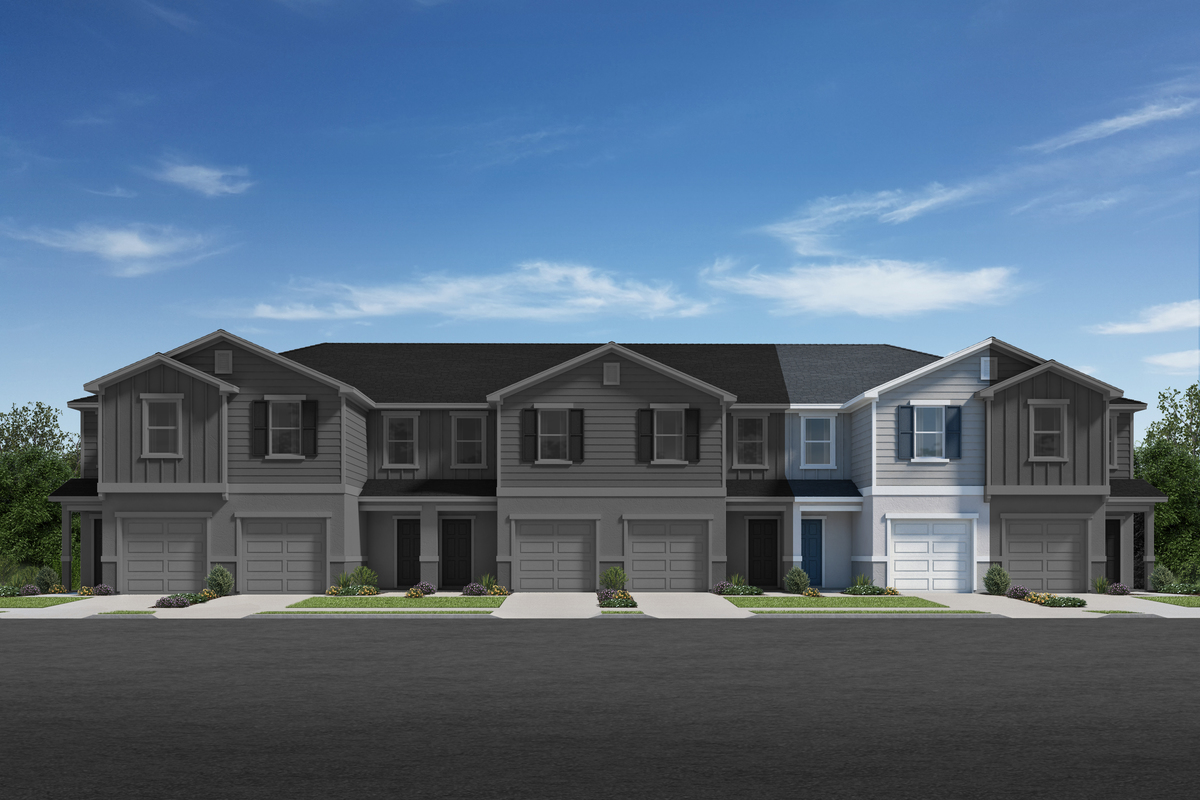 New Homes in Davenport, FL - Mirabella Townhomes Plan 1418 - Elevation C / 6-Plex