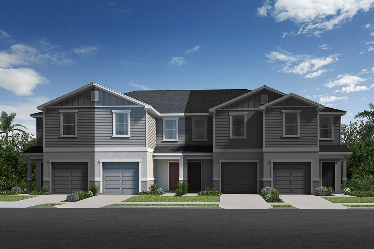 New Homes in Davenport, FL - Mirabella Townhomes Plan 1489 - Elevation B/ 4-Plex